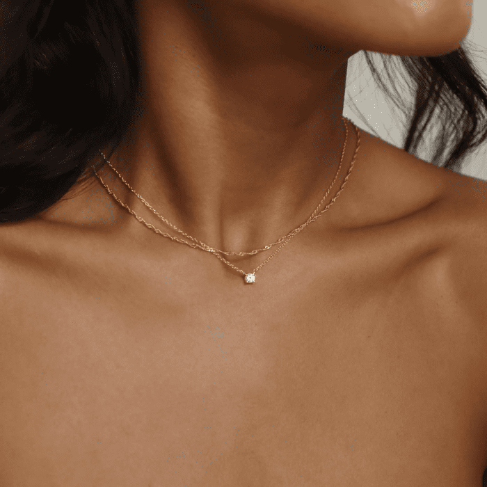 Diamond Necklaces for Women, Dainty 14K Gold/Sterling Silver Choker Necklace Simple Gold Plated CZ Jewelry Necklaces for Women Trendy Gifts - Image 8