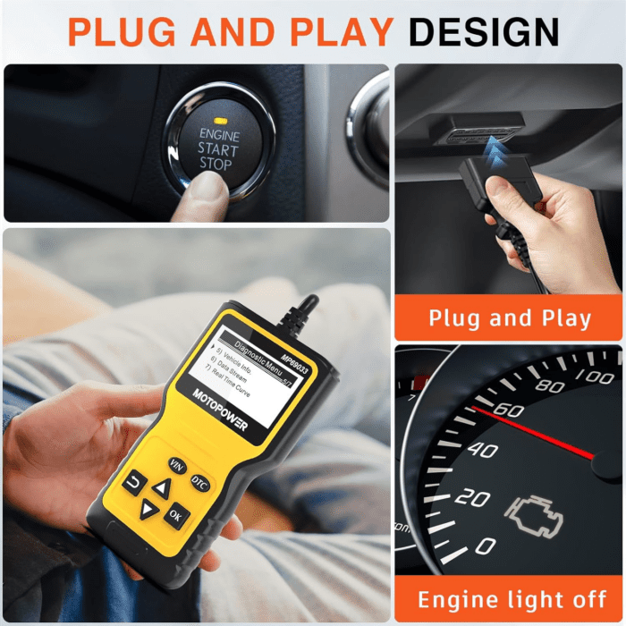 MP69033 Car OBD2 Scanner Code Reader Engine Fault Scanner CAN Diagnostic Scan Tool for All OBD II Protocol Cars since 1996, Yellow - Image 8