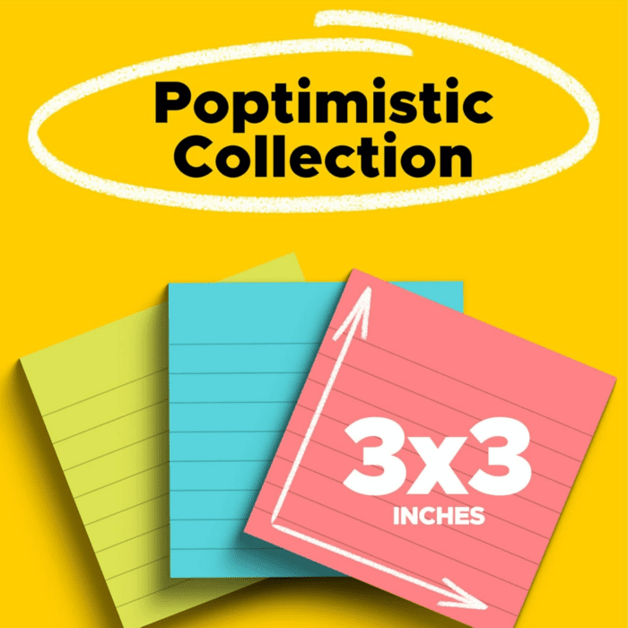 Notes, 3X3 In, 3 Pads, America'S #1 Favorite Sticky Notes, Poptimistic Collection, Bright Colors (Guava, Aqua, Neon Green), Clean Removal, Recyclable - Image 2