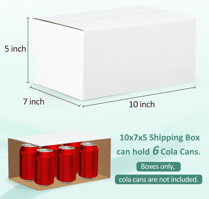 10X7X5-Small-Shipping-Boxes-30-Pack-White-Corrugated-Box-Mailers, Cardboard Boxes for Packaging Small Business, Mailing - Image 2