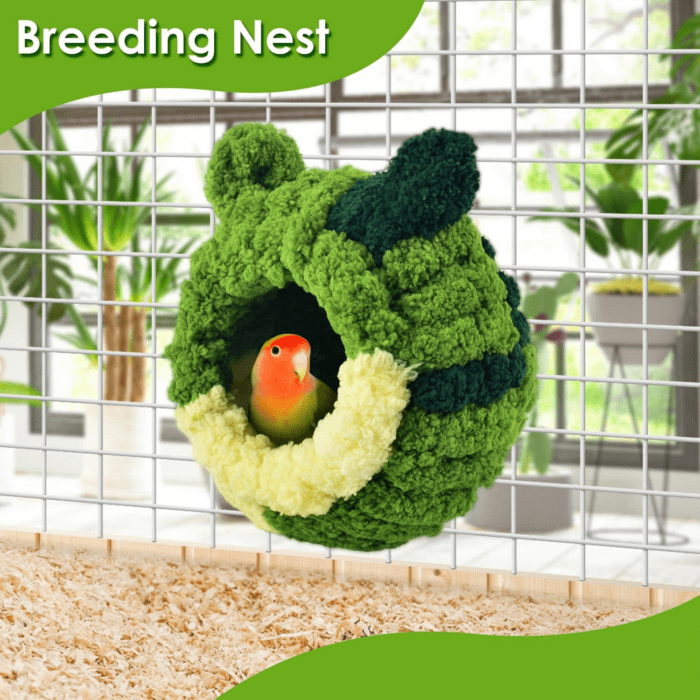 Bird Nest, Conure Breeding House Parrotlet Snuggle Hut Lovebird Bed for Conure, Lovebird, Canary, Finch, Coneshape Birds, Hamster, Small Pets - Image 4