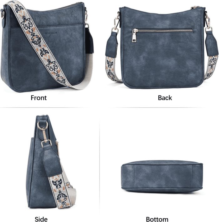 Crossbody Bags for Women Trendy Vegan Leather Hobo Purses Shoulder Handbags with Wide Shoulder Strap - Image 6