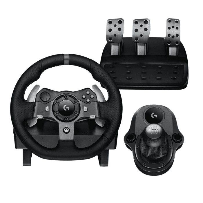 920 Driving Force Racing Wheel and Pedals, Force Feedback +  Driving Force Shifter - Xbox Series X|S, Xbox One and PC, Mac - Black