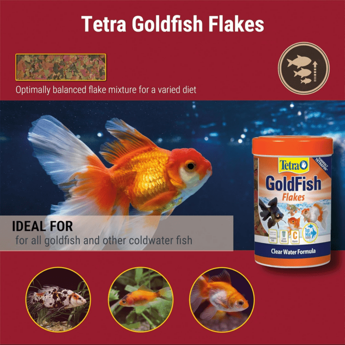 Goldfish Flakes, Nutritionally Balanced Diet for Aquarium Fish, Vitamin C Enriched Flakes, 0.42 Oz - Image 5