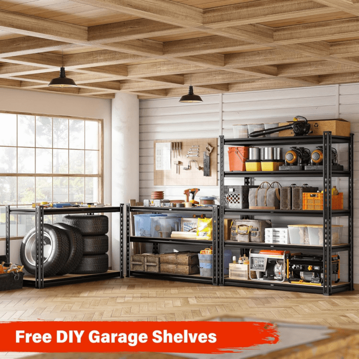 72" Garage Shelving Heavy Duty Storage Shelves 2000LBS Garage Shelves 5 Tier Metal Storage Shelving Unit Adjustable Garage Storage Shelves for Craft Warehouse Pantry Basement 72''*35.5''*11.8'' - Image 6