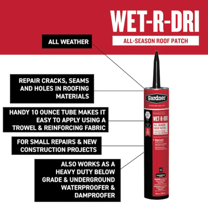 Wet-R-Dri 10-Oz Cement Roof Sealant - Image 7