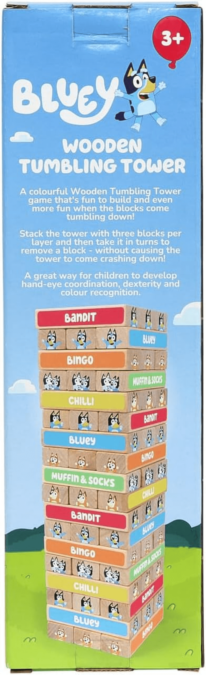 Tumbling Tower – 54 Colorful Wooden Blocks – Fun Family Game – FSC Certified for Children 3 Years and Up - Image 6