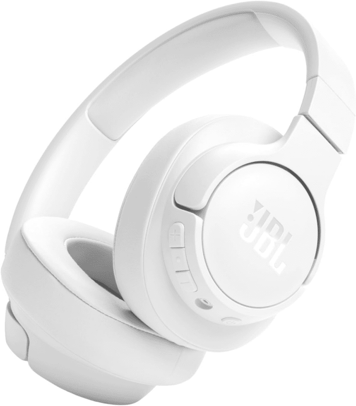 Tune 720BT - Wireless Over-Ear Headphones with  Pure Bass Sound, Bluetooth 5.3, up to 76H Battery Life and Speed Charge, Lightweight, Comfortable and Foldable Design (White)