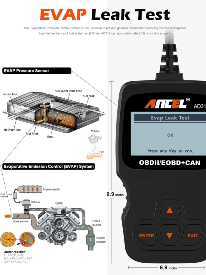 AD310 Classic Enhanced Universal OBD II Scanner Car Engine Fault Code Reader CAN Diagnostic Scan Tool, Read and Clear Error Codes for 1996 or Newer OBD2 Protocol Vehicle (Black) - Image 5