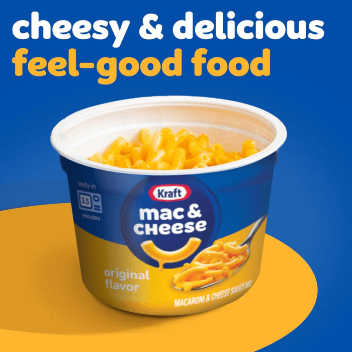 Kraft Original Mac & Cheese Macaroni and Cheese Dinner, 4 Ct Pack, 2.05 Oz Cups - Image 7