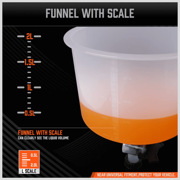 No-Spill Coolant Funnel Kit, Spill Proof Funnel Bleeder with Adapters. Universal Fitment - Image 6