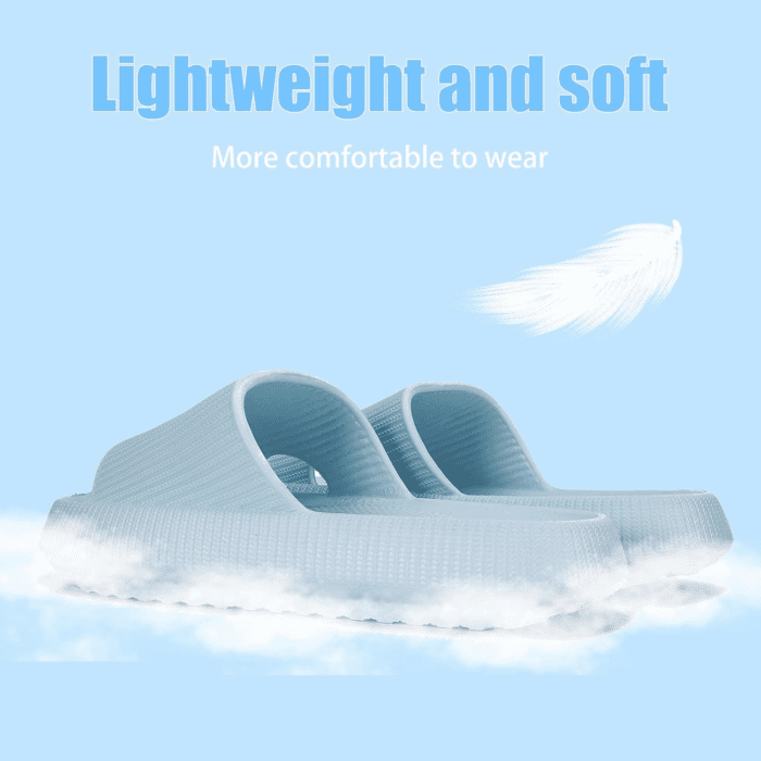 Cloud Slippers for Women and Men, Pillow House Slippers Shower Shoes Indoor Slides Bathroom Sandals, Ultimate Comfort, Lightweight, Thick Sole, Non-Slip, Easy to Clean - Image 3