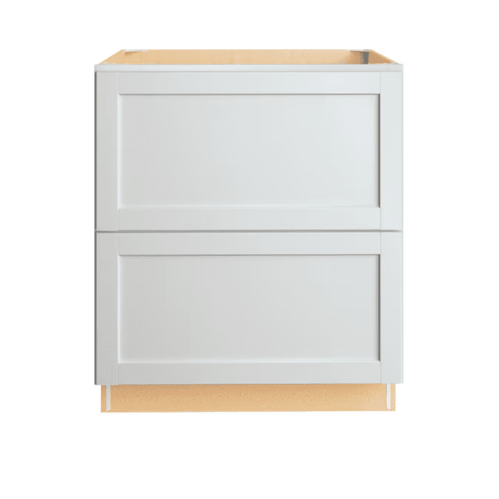 Arcadia 18-In W X 35-In H X 23.75-In D White 3-Drawer Base Fully Assembled Cabinet (Recessed Panel Shaker Style) - Image 13