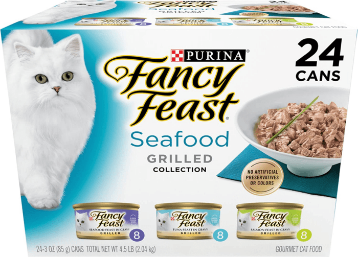 Purina  Grilled Wet Cat Food Seafood Collection in Wet Cat Food Variety Pack - (Pack of 24) 3 Oz. Cans