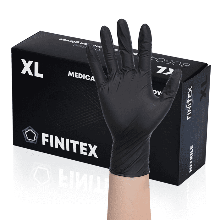 - Black Nitrile Disposable Gloves, 5Mil, Powder/Latex-Free, Medical Exam 100 PCS for Examination Home Cleaning Food Gloves (X-Large) - Image 9