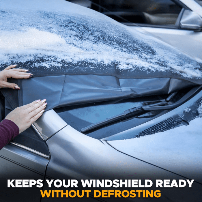 Windshield Cover for Ice and Snow | Heavy Duty 600D Oxford Fabric | Windshield Protector for Cars, Suvs, Trucks | Secure Fit Waterproof Frost Cover | Winter Car Accessories | Medium (69"X42") - Image 8