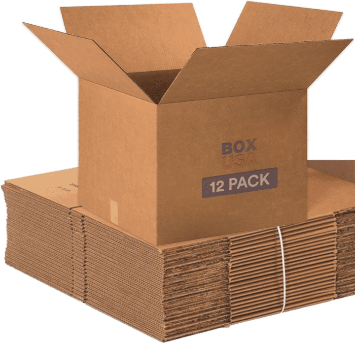 Moving Boxes, Extra Large 20" X 20" X 15" (12 Pack), Corrugated Cardboard Box for Packing Packaging Storage Mailing, and Shipping for Office of Home, 32 ECT - Pack of 12