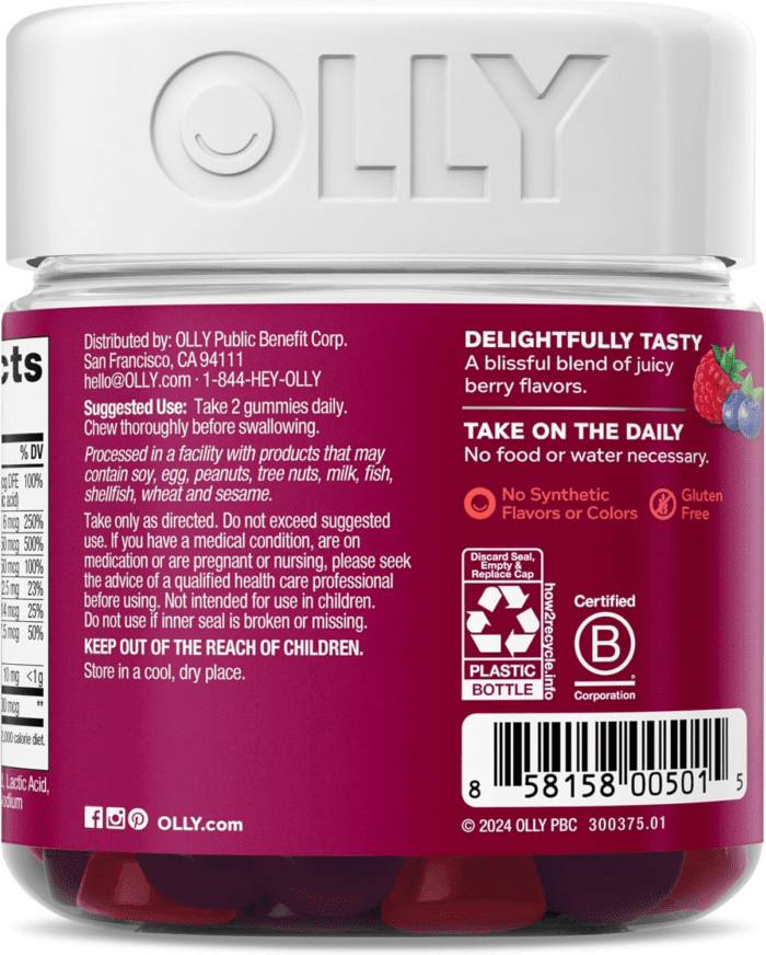 Women'S Multivitamin Gummy, Vitamins A, D, C, E, Biotin, Folic Acid, Adult Chewable Vitamin, Berry Flavor, 45 Day Supply - 90 Count (Packaging May Vary) - Image 10