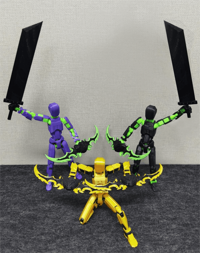 T13 (Assembly Completed) 3D Printed Action Figure,Dummy 13 Robot Action Figure, T13 Collectible Action Figure Articulated, for Collectors Desktop Decorations, Muñeco De Acción (Black Green) - Image 7