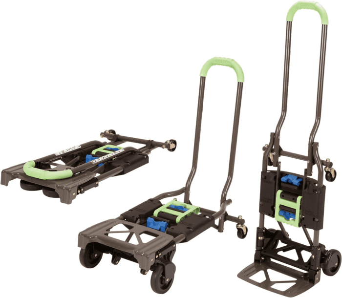 Shifter Multi-Position Folding Hand Truck and Cart, 300 Lb. Weight Capacity, Green, 12222PBG1E - Image 4