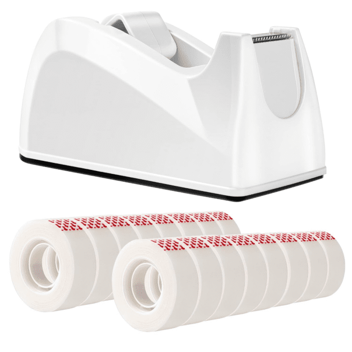 Tape Dispenser with Refill Rolls - 3/4" X 1300" (36 Yds), 16 Pack, Matte Finish