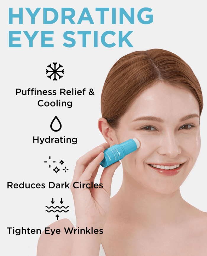 The SAEM Iceland Hydrating Eye Stick 0.24Oz - Cooling Eye Balm for Dark Circles and Puffiness – under Eye Treatment - Reduce Wrinkles and Moisturizing - Minimize Dark & Puffy Eyes - Aqua Scent - Image 2