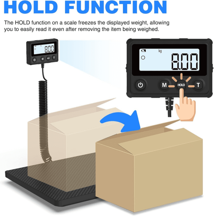 Shipping Scale 440Lb/10G Accuracy, Postal Scale for Packages with Hold and Tare Funtion, Digital Postage Scale for Luggage Warehouse Market & Home Use - Image 4