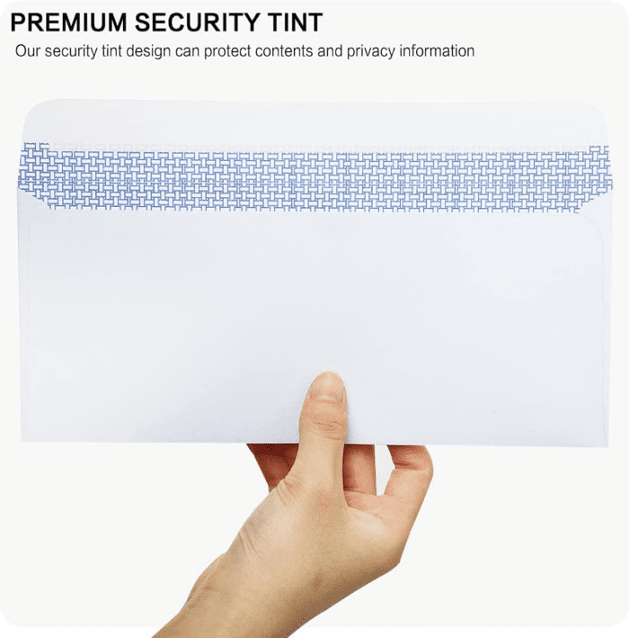 500 Pack #10 Single Left Window SELF Seal Security Envelopes, Designed for Quickbooks Invoices & Business Statements, Computer Printed Checks Peel and Seal Flap, Size 4-1/8 X 9-1/2 Inches, 24 LB - Image 3