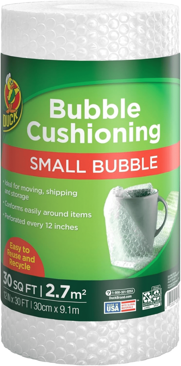 Brand Small Bubble Cushioning Wrap for Moving & Shipping - 30 FT Bubble Packing Wrap for Extra Protection Packaging Boxes & Mailers - Clear Bubble Roll Moving Supplies, Perforated Every 12 IN