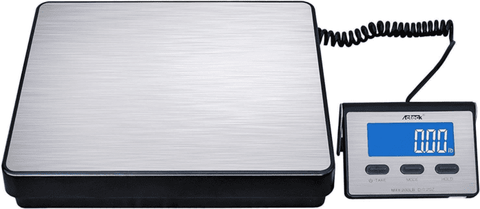 A-BC200 200LB X 0.2 OZ Digital Heavy Duty Shipping Postal Scale, Stainless Steel - Image 2