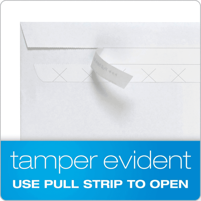 9 X 12 Security Envelopes, 100/Box, 9 X 12 Inches, Release & Seal Self Seal, Simplysafe Tamper Evident Pull Strip, White (COLO930) - Image 2