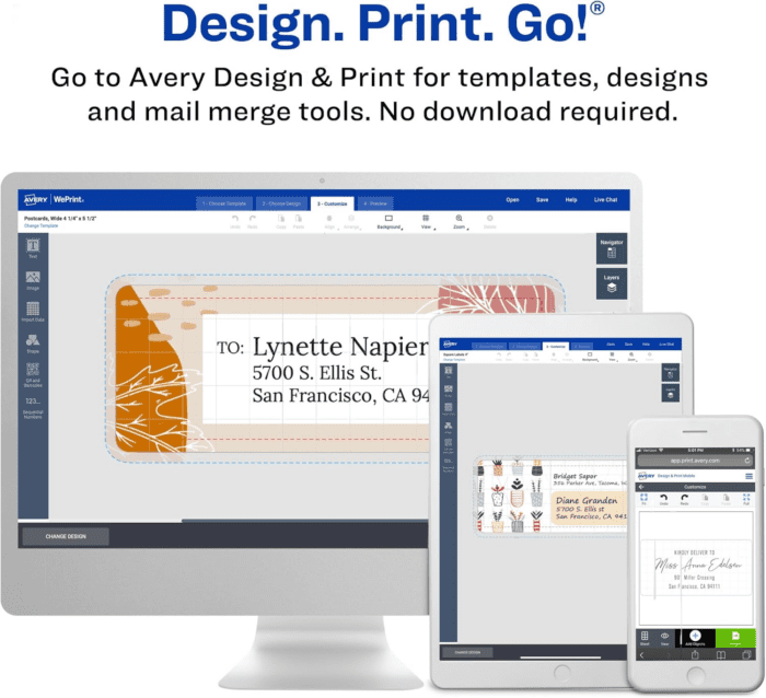 Printable Shipping Labels with Sure Feed, 2" X 4" Customizable Stickers, White, 1,000 Blank Mailing Labels, Great for Mailing, Shipping, and More (8463) - Image 7