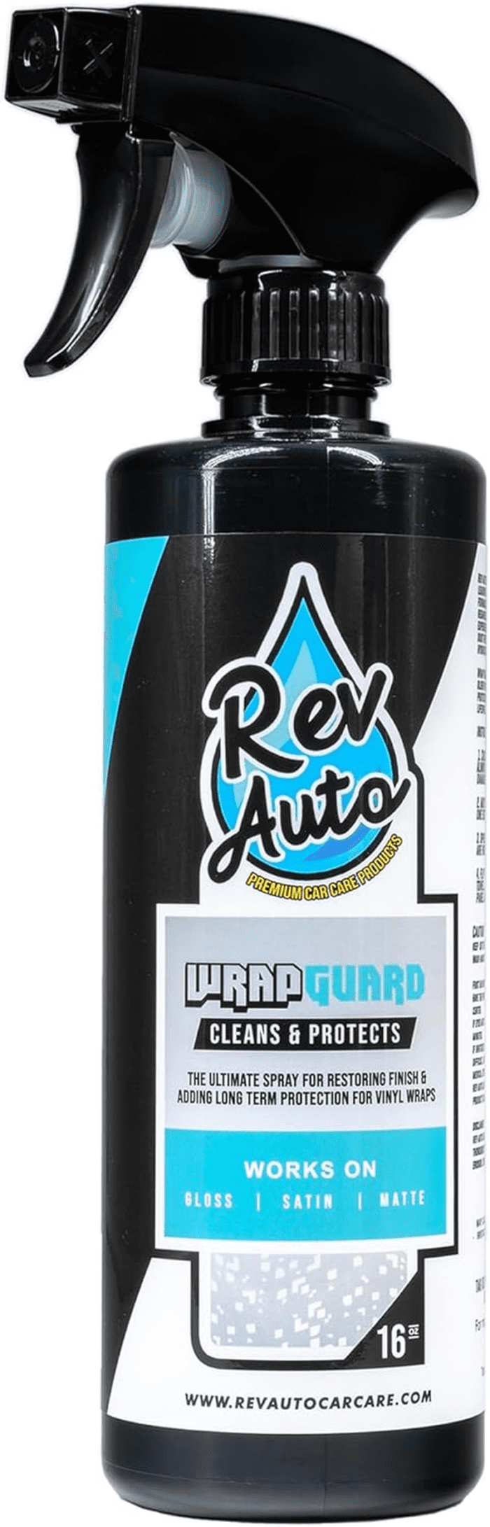 Wrap Guard - Professional Wrap Detailer/Car Wrap Protection Spray That Cleans, Hydrates, and Protects Vinyl Wrap for Cars | Car Wrap Cleaner for All Finishes| Vinyl Wrap Cleaner (16 Fl Oz)