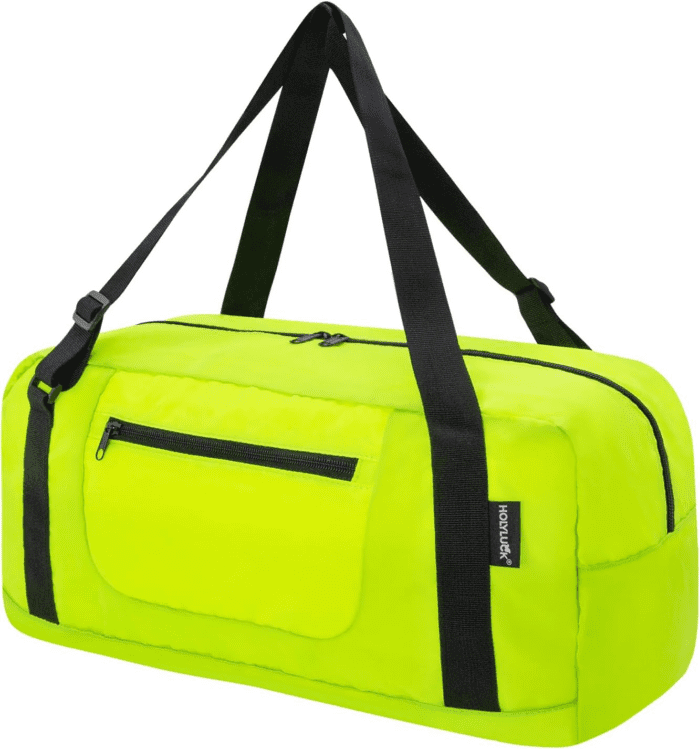 Foldable Travel Duffel Bag for Women & Men Luggage Great for Gym - Fluorescent Yellow