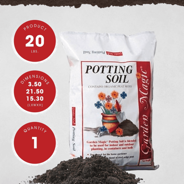 20 Pound Bag of Garden Magic General Purpose Moisture Retaining Potting Soil Mix for Indoor and Outdoor Planting - Image 3