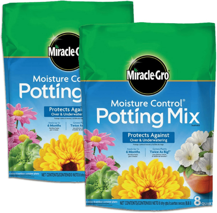 Moisture Control Potting Mix 8 Qt., Protects against over and under Watering Container Plants, 2-Pack