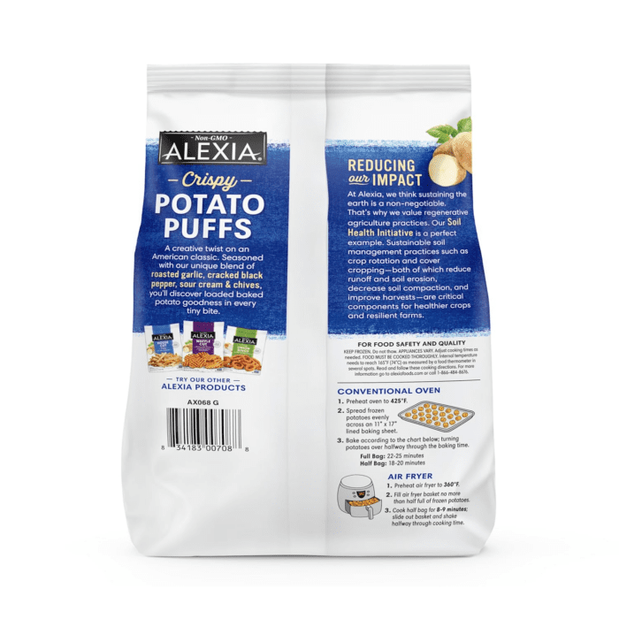 Crispy Seasoned Potato Puffs Roasted Garlic and Cracked Black Pepper, 19 Oz (Frozen) - Image 4