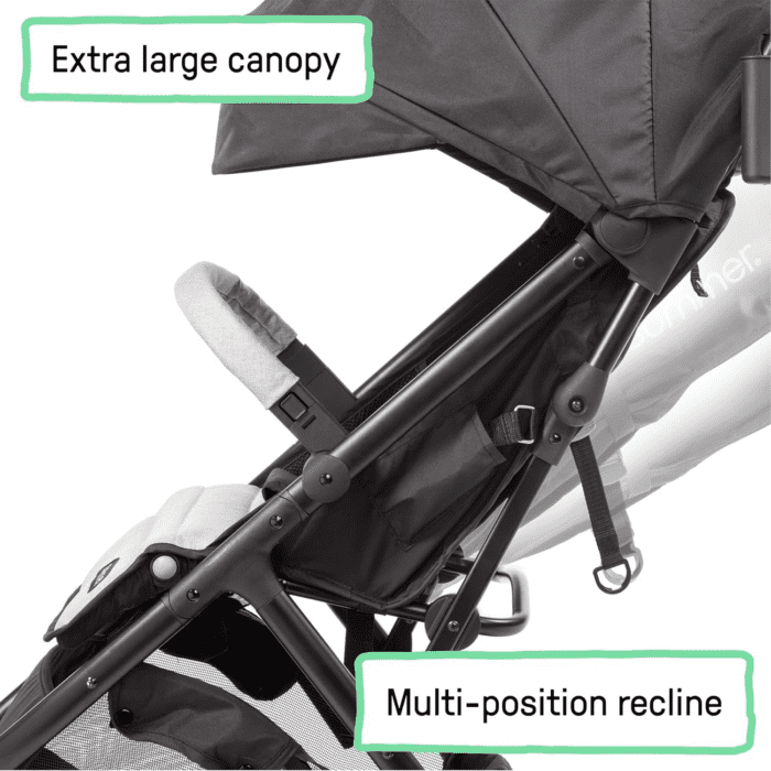 Summer by Ingenuity 3Dquickclose CS+ Compact Fold Stroller, Car-Seat Compatible, Lightweight Stroller with Oversized Canopy, Extra-Large Storage - Image 6