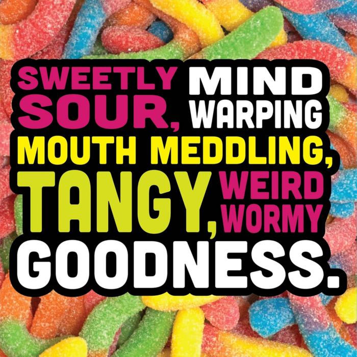 Sour Brite Crawlers, Candy, Cherry-Lemon, Strawberry-Grape & Orange-Lime, Sweet and Sour, Gummy Worms, 7.2 Oz - Image 3