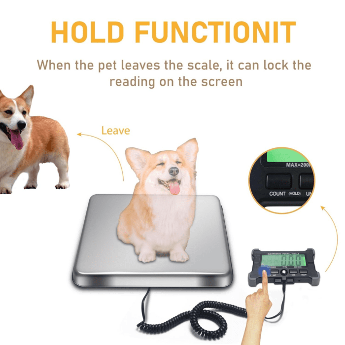 440Lbs X 0.2Oz High Accuracy Digital Postal Scale with Hold, Count and Tare Function, Shipping Scale for Packages/Postage/Luggage/Small Business, Battery and AC Adapter Powered - Image 3