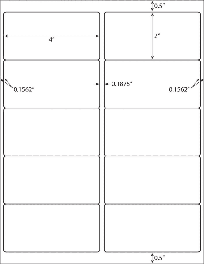 10 up - 500 Sheets Shipping Address Labels - 2" X 4" - Total 5000 Labels - Image 2