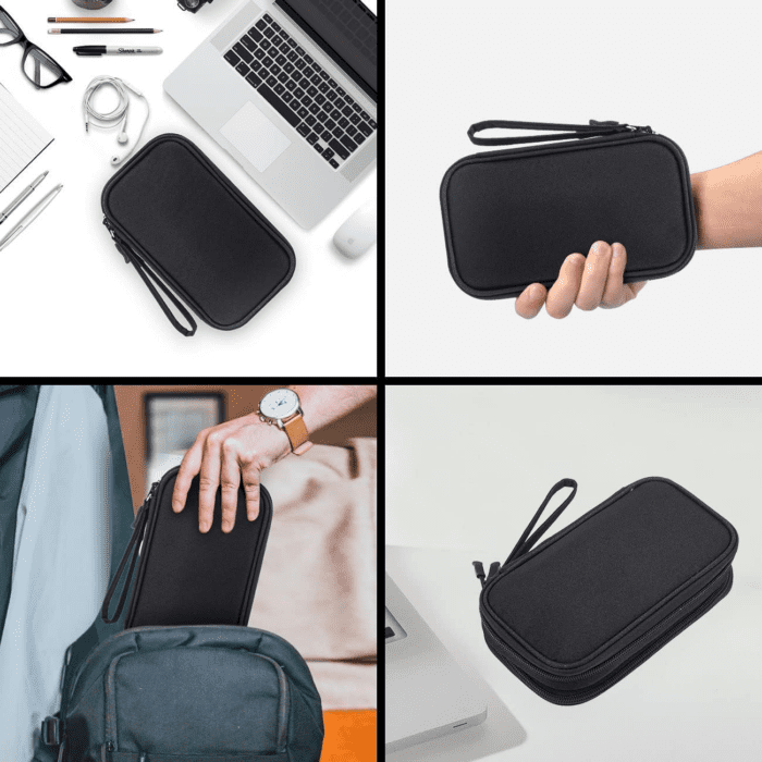 Electronics Accessories Organizer Pouch Bag, Travel Universal Organizer for Cable, Charger, Phone, SD Card, Business Travel Gadget Bag - Image 7