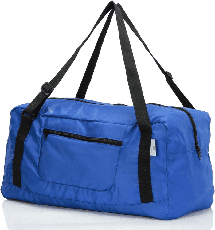 Foldable Travel Duffel Bag for Women & Men Luggage Great for Gym (Blue)