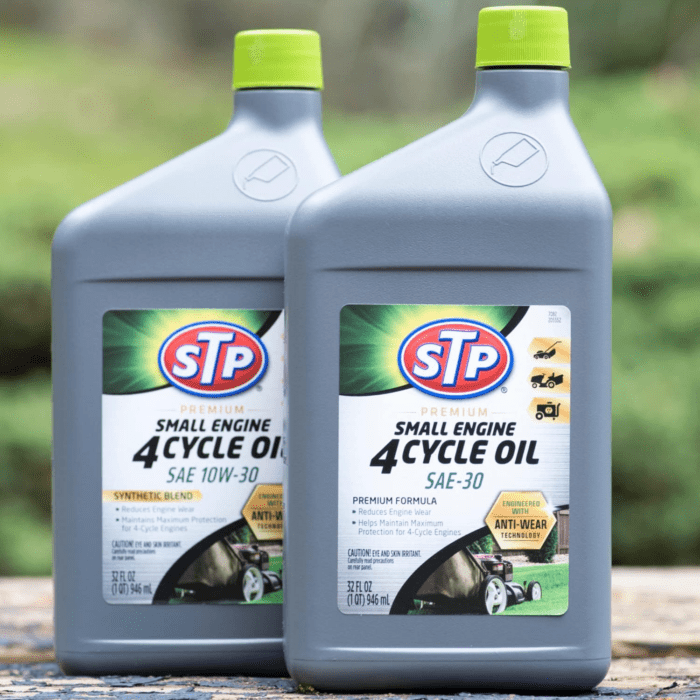 Premium Small Engine 4 Cycle Oil Formula, SAE10W-30 Small Engine Oil Engine Care Formula Reduces Wear for Lawnmower, Push Mower, Tractor, 32 Oz, - Image 2