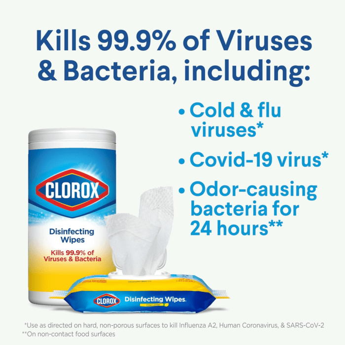 Disinfecting Wipes Value Pack, Household Essentials, 75 Count, Pack of 3 (Package May Vary) - Image 4