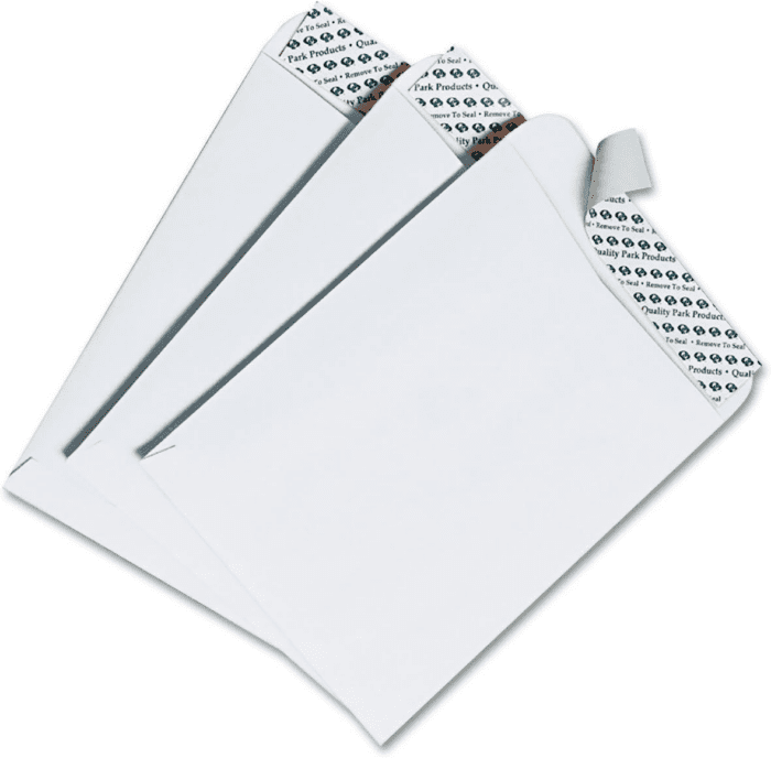 6 X 9 Catalog Envelopes with Self Seal Closure, for Mailing, Storage and Organizing, 28 Lb. White Wove, 100 per Box (QUA44182)