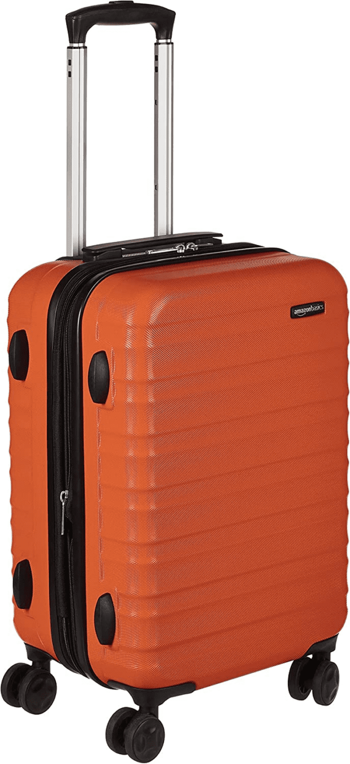 21-Inch Hardside Carry-On Luggage, Hardshell Suitcase with Wheels, Expandable for up to 25% More Space, with Scratch-Resistant Surface, Four Multi-Directional Wheels, Orange