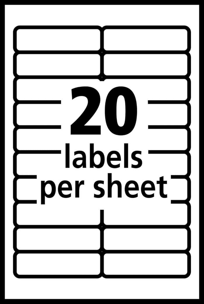 Self-Adhesive Removable Labels, 0.5 X 1.75 Inches, White, 840 per Pack (05422) - Image 3