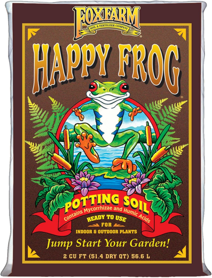 Happy Frog Potting Soil, 2Cu Ft - for Indoor/Outdoor Container Plants, Improves Root Efficiency, Ph Adjusted for Optimal Nutrient Uptake - Contains Mycorrhizae and Humic Acids