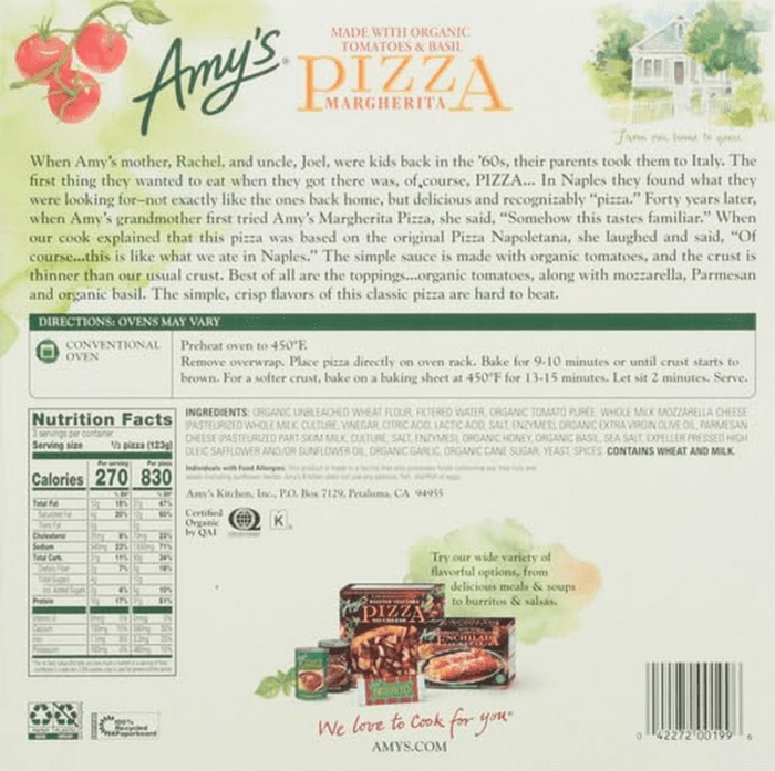 Frozen Pizza, Margherita Pizza, Made with Organic Tomatoes and Basil, Frozen Meals, 13.0 Oz - Image 3